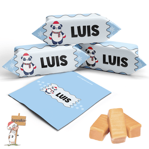#120 Karamellbonbons mit Text