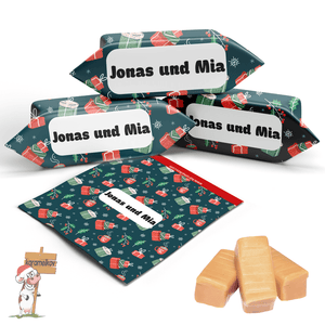 #123 Karamellbonbons mit Text