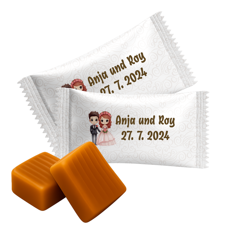 #10009 Karamellbonbons mit Text