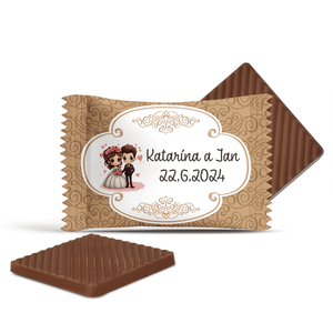 #3083 Čokoládky na svadbu s vlastným textom