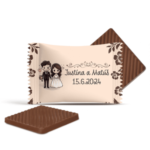 #3085 Čokoládky na svadbu s vlastným textom