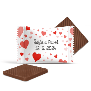 #3088 Čokoládky na svadbu s vlastným textom