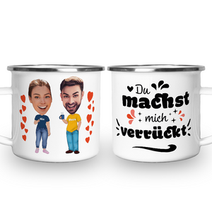 #1056 Emaille Becher mit Foto