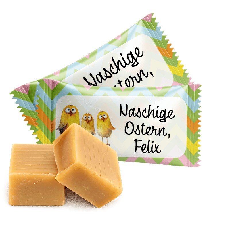 #10034 Karamellbonbons mit Text