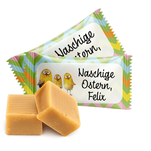 #10034 Karamellbonbons mit Text