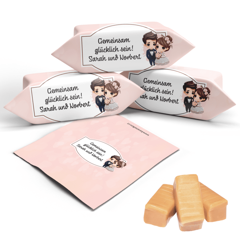 #3025 Karamellbonbons mit Text