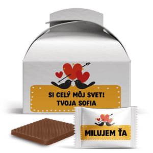 #1004 Čokoládky v krabičke s vlastným textom
