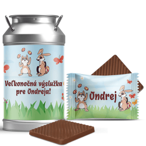 #706 Veľkonočné mini čokoládky v dózičke s vlastným textom