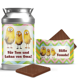 #708 Mini-Schokoladen in der Dose mit eigenem Text