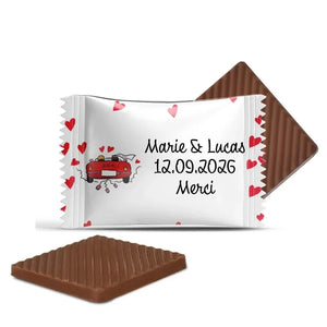 #B02F Mini chocolats de mariage personnalises