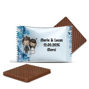 #B08F Mini chocolats de mariage personnalises