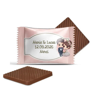 #B12F Mini chocolats de mariage personnalises