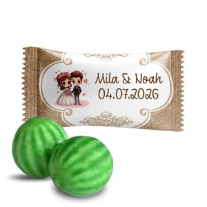 #B447F Chewing-gums de mariage personnalises
