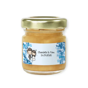 #B77F Pot de miel de mariage personnalise
