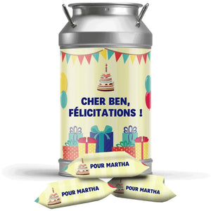 #B96F Caramels en boite personnalises
