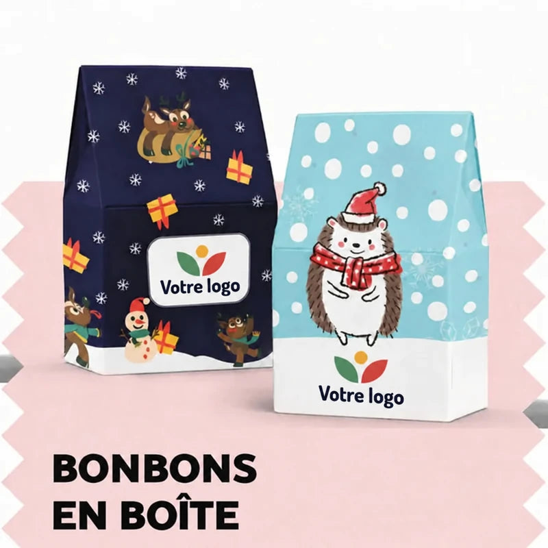 Boîtes de Noël avec logo