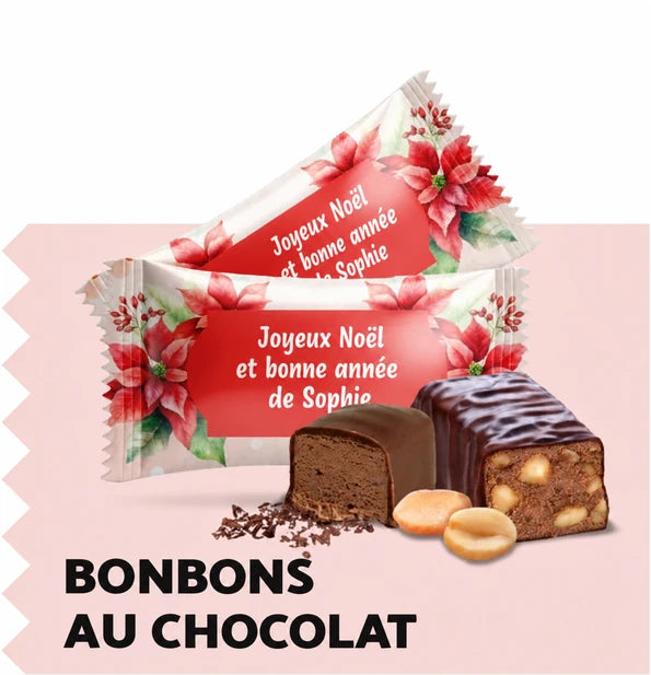 Bonbons au chocolat de Noël personnalisés
