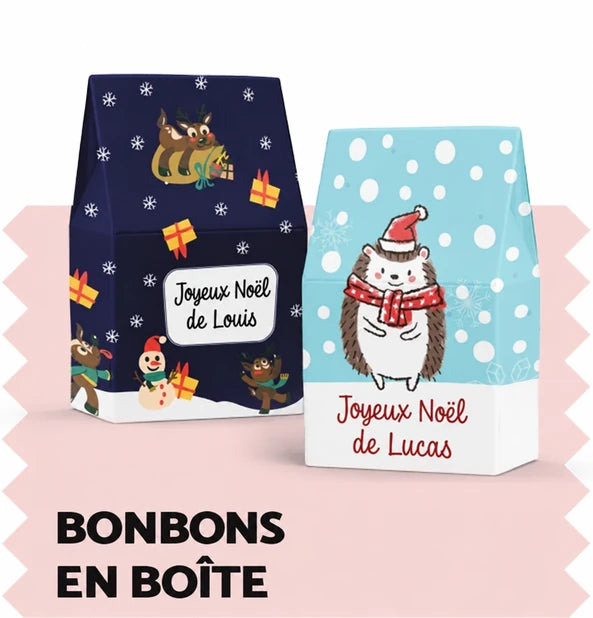 Chocolats de Noël en boîte