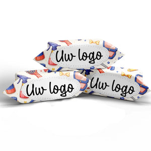 #B4313E Karamelbonbons met logo