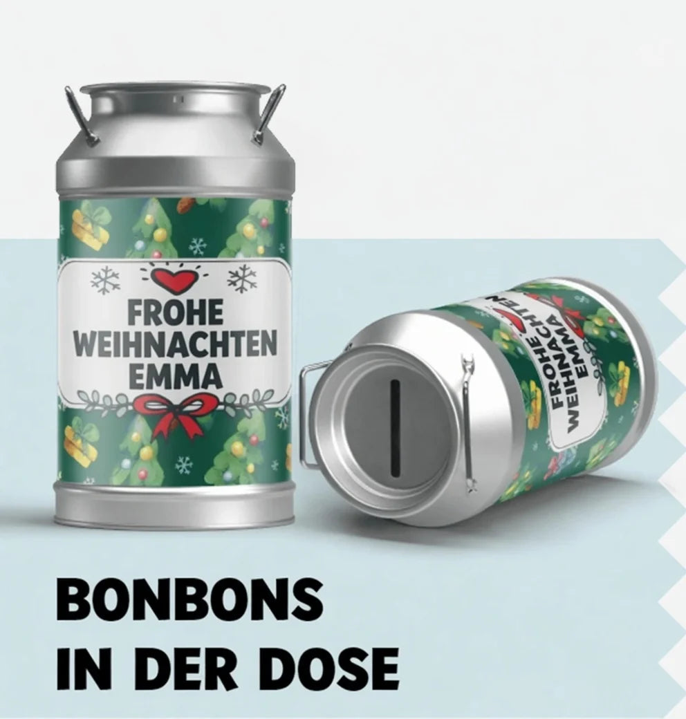 Bonbons in der Dose mit eigenem Logo – Weihnachten