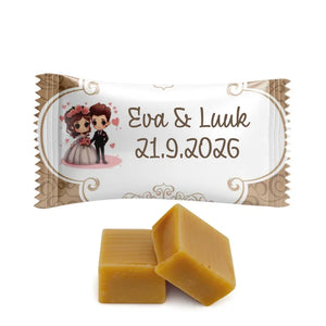 #B168E Karamelbonbons Excellence met eigen tekst