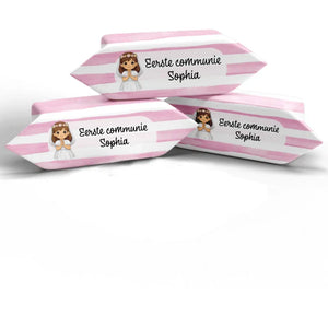 #B5019E Karamelbonbons met eigen tekst