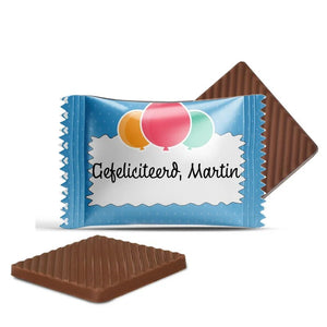 #B5011E Mini chocolaatjes met eigen tekst