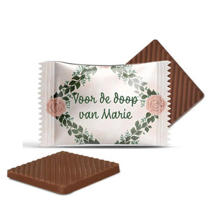 #B5057E Mini chocolaatjes met eigen tekst