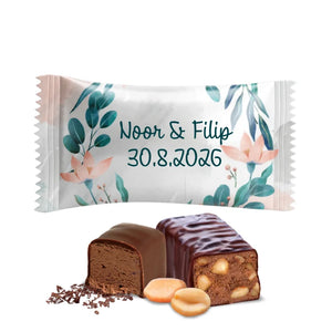 #B352E Chocoladebonbons met eigen tekst voor bruiloften