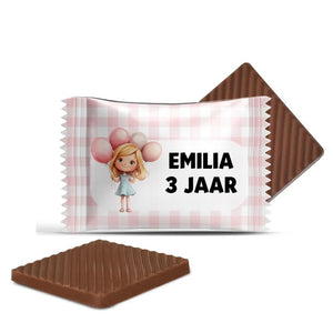 #B5047E Mini chocolaatjes met eigen tekst