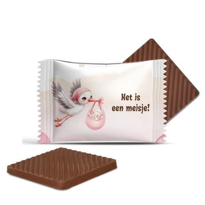 #B5041E Mini chocolaatjes met eigen tekst
