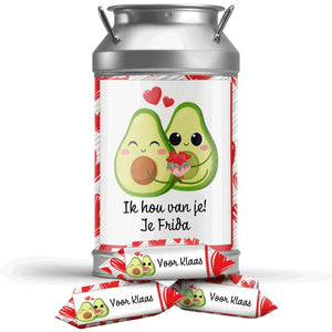 #N91L Karamelbonbons in blik met eigen tekst