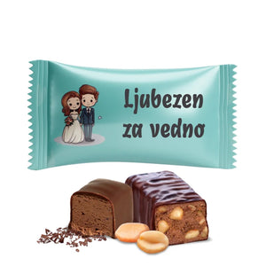 #S346E Čokoladni bonboni z lastnim besedilom za poroko