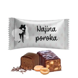 #S359E Čokoladni bonboni z lastnim besedilom za poroko