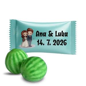 #S620E Žvečilni gumiji z lastnim besedilom za poroko